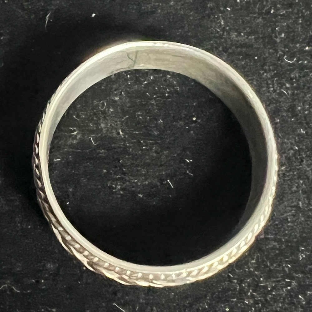 925 STERLING SILVER CHAIN LINK BAND RING - Picture 4 of 6
